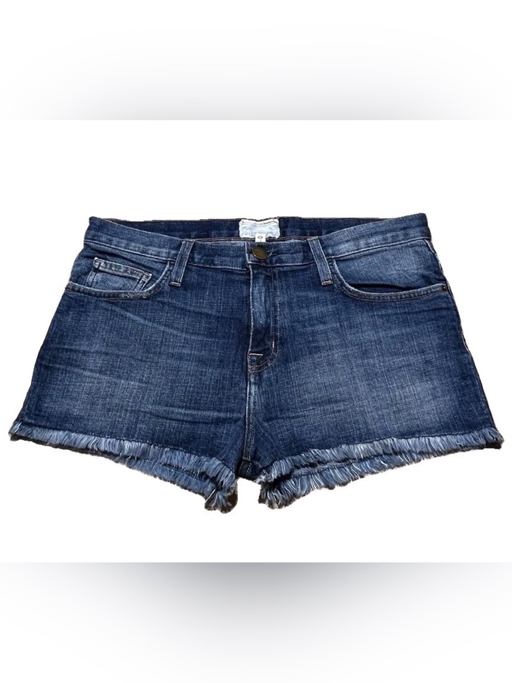 Current Elliott Shorts Denim Womens 26 Boyfriend Rides Hips The Raw Hem